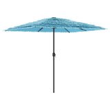 Garden Parasol with Steel Pole Blue 248x248x248 cm 4005090