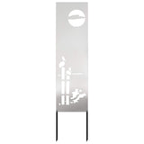 Garden Privacy Screen Silver 32 x 140 cm Stainless steel 876249