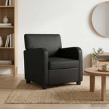Armchair Black Faux Leather 42043433