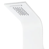 Shower Panel Unit Aluminium 20x44x130 cm White 142995