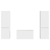 TV Cabinet Set 5 pcs High Gloss White Engineered Wood 3409100