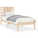 Bed Frame Natural wood colour Solid Pine Wood 90x200 cm Durable 3104203