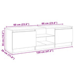 TV Cabinet with LED Lights Concrete Grey 120x30x36 cm 804287