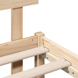 Bed Frame with Headboard Brown 100 x 200 cm Solid Pine wood 872140