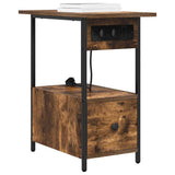 Bedside Cabinet Smoked Oak 60 x 30 x 61 cm Engineered Wood 859597
