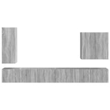 TV Wall Cabinet Set Wall-mounted 6 pcs Grey Sonoma 3408949