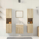 5 Piece Bathroom Furniture Set Sonoma Oak Engineered Wood 3325029