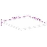 Table Top 90x90x2.5 cm Square Solid Wood Acacia 370942