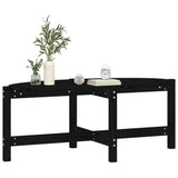 Coffee Table Black 118x63x45 cm Solid Wood Pine 822321