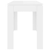 Dining Table High Gloss White 120x60x76 cm Engineered Wood 800762