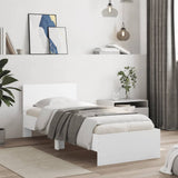 Bed Frame without Mattress with Headboard White 90x200 cm 838624