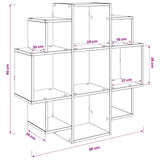 Wall Shelf White 90 x 25 x 90 cm Engineered Wood 8012172