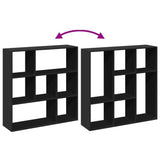 Room Divider Bookcase Black 102x29x103.5 cm Engineered Wood 858049