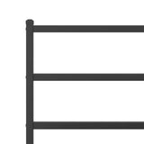 Metal Bed Frame without Mattress with Headboard Black 150x200cm 355367