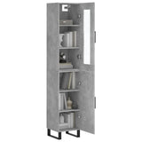 Highboard Concrete Grey 34.5x34x180 cm Engineered Wood 3199197