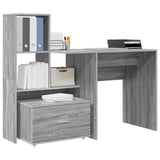 Desk Grey Sonoma 131.5 x 50 x 106.5 cm Engineered Wood 3337270