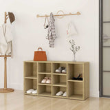 803293 Shoe Bench Sonoma Oak 103x30x55 cm Engineered Wood