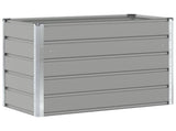 Planter Light Grey 100 x 50 x 77 cm Galvanised Steel 42018151