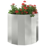 Planter Silver 60 x 30 x 50 cm Galvanised Steel 883722
