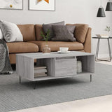 Coffee Table Grey Sonoma 90x50x36.5 cm Engineered Wood 830594