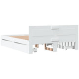 Bed Frame with Headboard without Mattress White 150x200 cm King Size 3295555