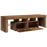 TV Cabinet with LED Lights Old Wood 140x36.5x40 cm Engineered Wood 856303