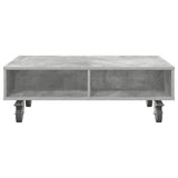 Side Table with Wheels Concrete Grey 90 x 50 x 30 cm 891019