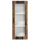 Wall Glass Cabinet PORTO Old Wood 40 x 31 x 100 cm 885453