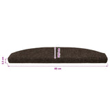 Self-adhesive Stair Mats 15 pcs Dark Brown 80 x 24.5 x 3.5 cm 42038670