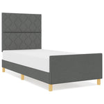 ZNTS Bed Frame Dark grey Engineered wood 90 x 190 cm 3344768