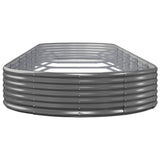Garden Raised Bed Galvanised Steel 523x140x36 cm Anthracite 319046