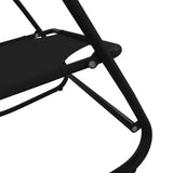 Sun Lounger Set of 2 Black Powder-coated steel, textilene 318140