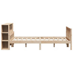 ZNTS Bookcase Bed without Mattress 135x190 cm Solid Wood Pine 3322080