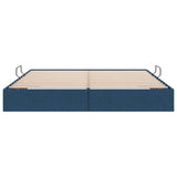 Storage Bed with Mattress with Storage Blue 180 x 200 cm Fabric 3370033
