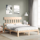 Bed Frame without Mattress Small Double Solid Wood Pine 3193566