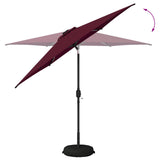 Garden Parasol with LED Lights and Base 270 x 270 cm Polyester 42036262
