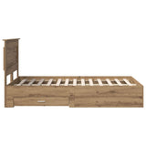 Bed Frame with Drawer with Headboard Manual Engineered Wood 3410341