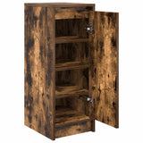 Shoe Cabinet Smoked Oak 29.5x34x76 cm Engineered Wood 861863