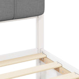 Bed Frame with Upholstered Headboard Light Grey 140 x 200 cm 3398198