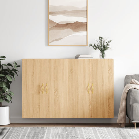 Wall Mounted Cabinets 2 pcs Sonoma Oak 69.5x34x90 cm 3195606