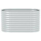 Garden Raised Bed 160x80x81 cm Galvanised Steel Silver 45514