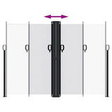 ZNTS Retractable Side Awning White 180x1000 cm 4004751