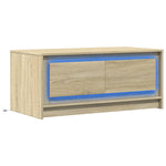 ZNTS Coffee Table with LED Lights Sonoma Oak Engineered Wood 851986