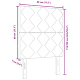 Headboard Height Adjustable Light grey 80 cm Velvet 3337880