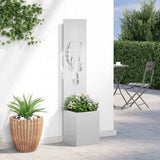 Garden Privacy Screen Silver 32 x 32 x 150 cm Galvanised steel 876418