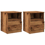 ZNTS Bedside Cabinets 2 pcs Old Wood 40x40x50 cm Engineered Wood 856499