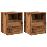 ZNTS Bedside Cabinets 2 pcs Old Wood 40x40x50 cm Engineered Wood 856499