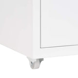 Mobile File Cabinet White 28x41x69 cm Metal 335913