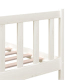3101154 Bed Frame without Mattress White Solid Wood 140x200 cm