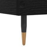 Bed Frame Black Oak 80 x 200 cm Engineered Wood 8009055